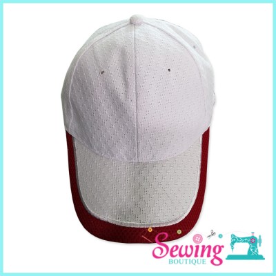 MICROFIBRE CAP-WHITE/RED (OC C0800)